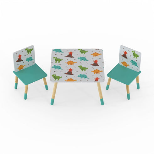 Kidsaw Dinosaur Table & 2 Chairs - Pattern