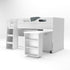 Kidsaw Kudl Storage Mid Sleeper with Desk and Cupboard - White