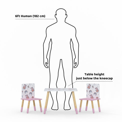 Kidsaw Peppa Pig Table & 2 Chairs - Pattern