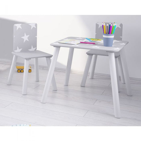 Kidsaw Star Table & Chairs- White/ Grey