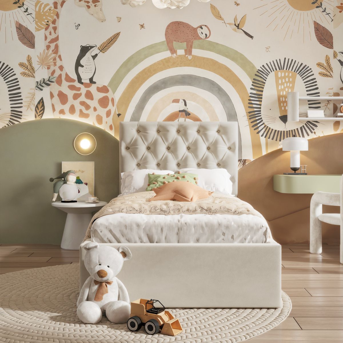 Willow Ottoman Kids Bed Beige