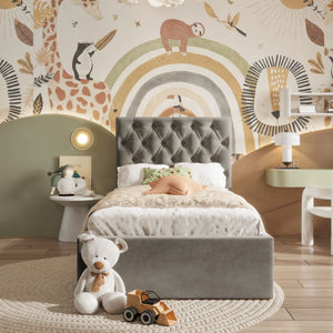 Willow Ottoman Kids Bed Steel Grey