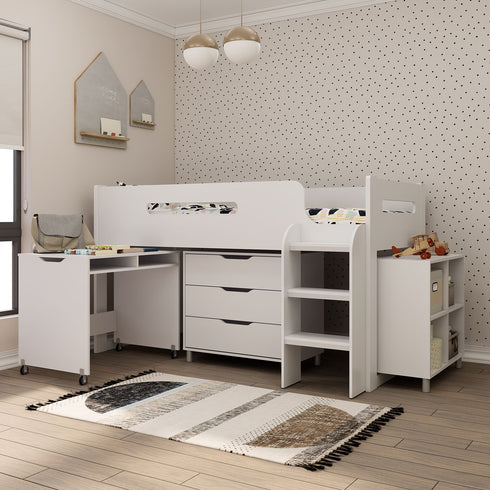 Kidsaw Kudl Single Mid Sleeper, White