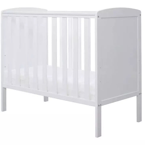 Ickle Bubba Coleby Space Saver Cot and Fibre Mattress - White