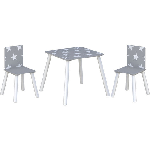 Kidsaw Star Table & Chairs- White/ Grey