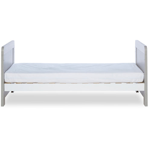 Ickle Bubba Pembrey Cot Bed - Ash Grey & White