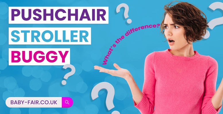 What is the difference between pushchair, stroller and buggy