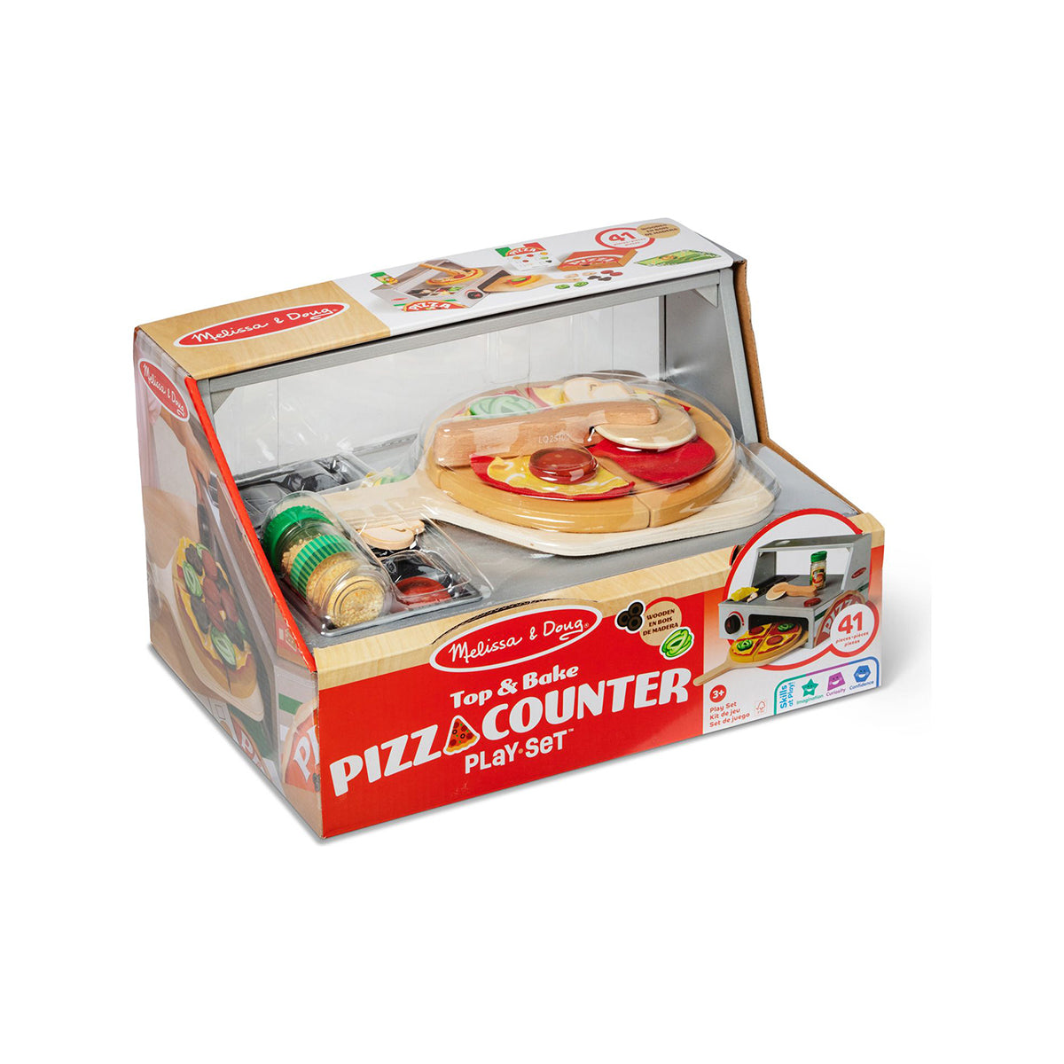 Melissa & Doug - Wooden Pizza Counter