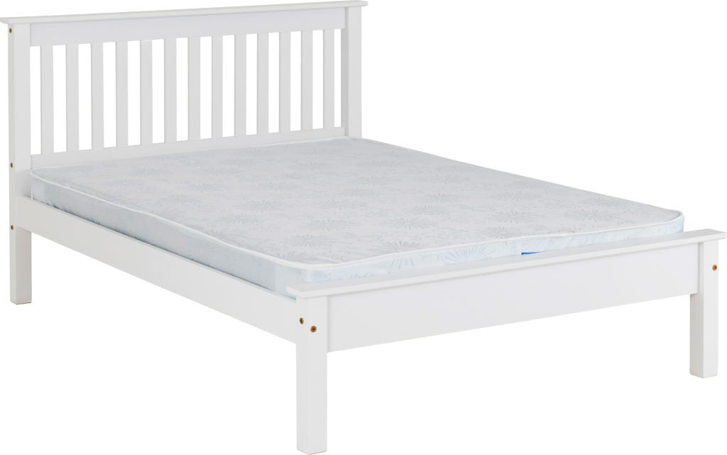 Monaco 4FT6 Bed Low Foot End - White