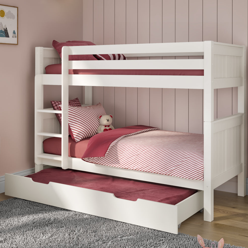 Classic Originals Bunk Bed With Trundle Bed And Trundle Mattress