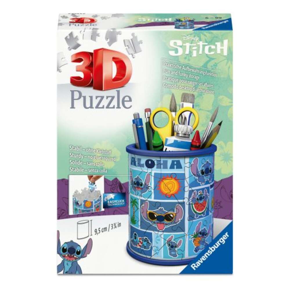 Disney Stitch Pencil Holder 3D Puzzle, 54pc