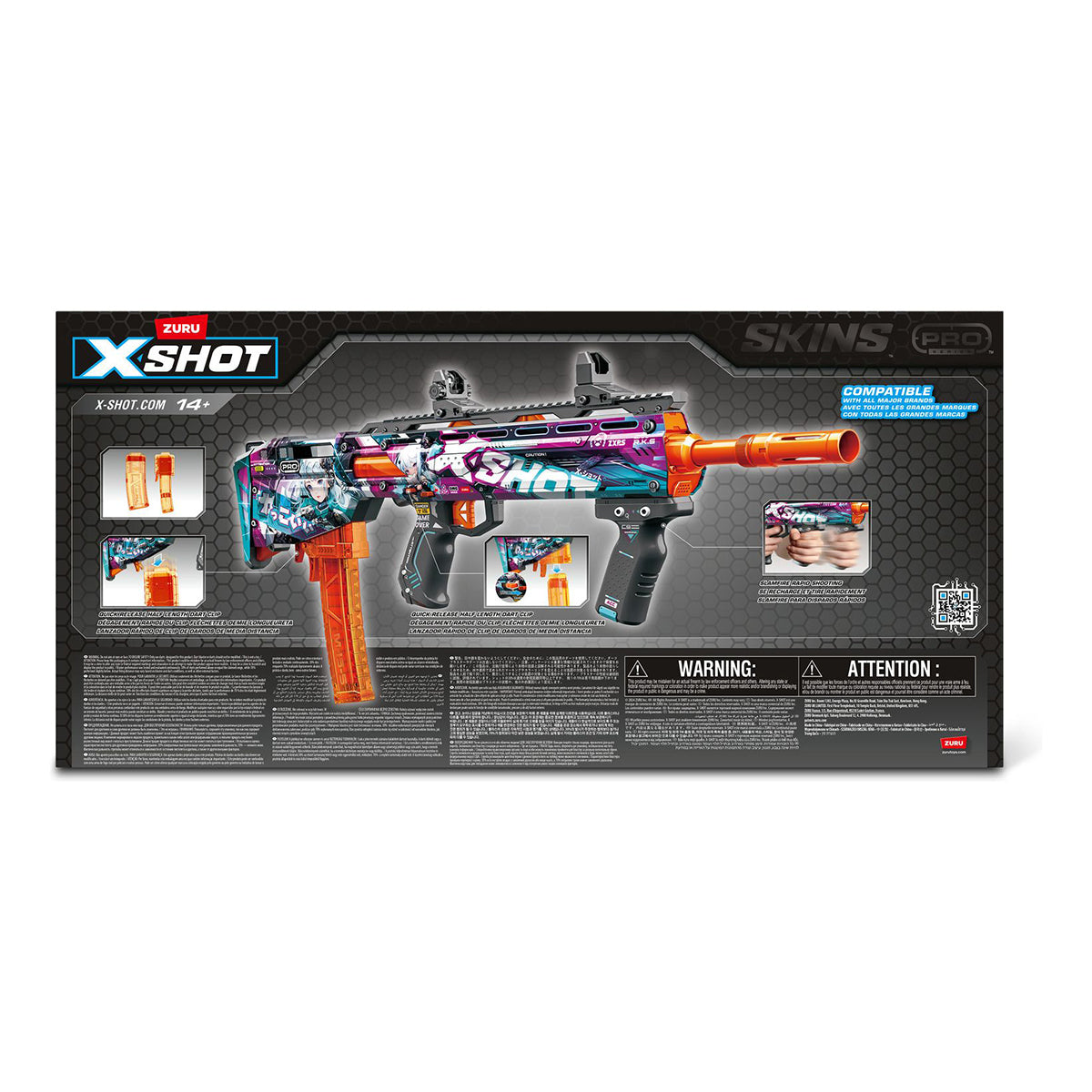 XSHOT Skins Pro Series 1 Anime Long Shot Blaster (40 Darts)