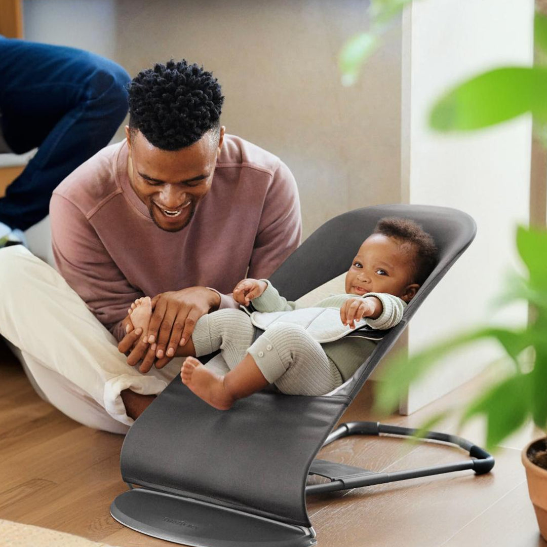 BabyBjörn Baby Bouncers Balance Soft- Woven/ Jersey, Dark Grey/Grey