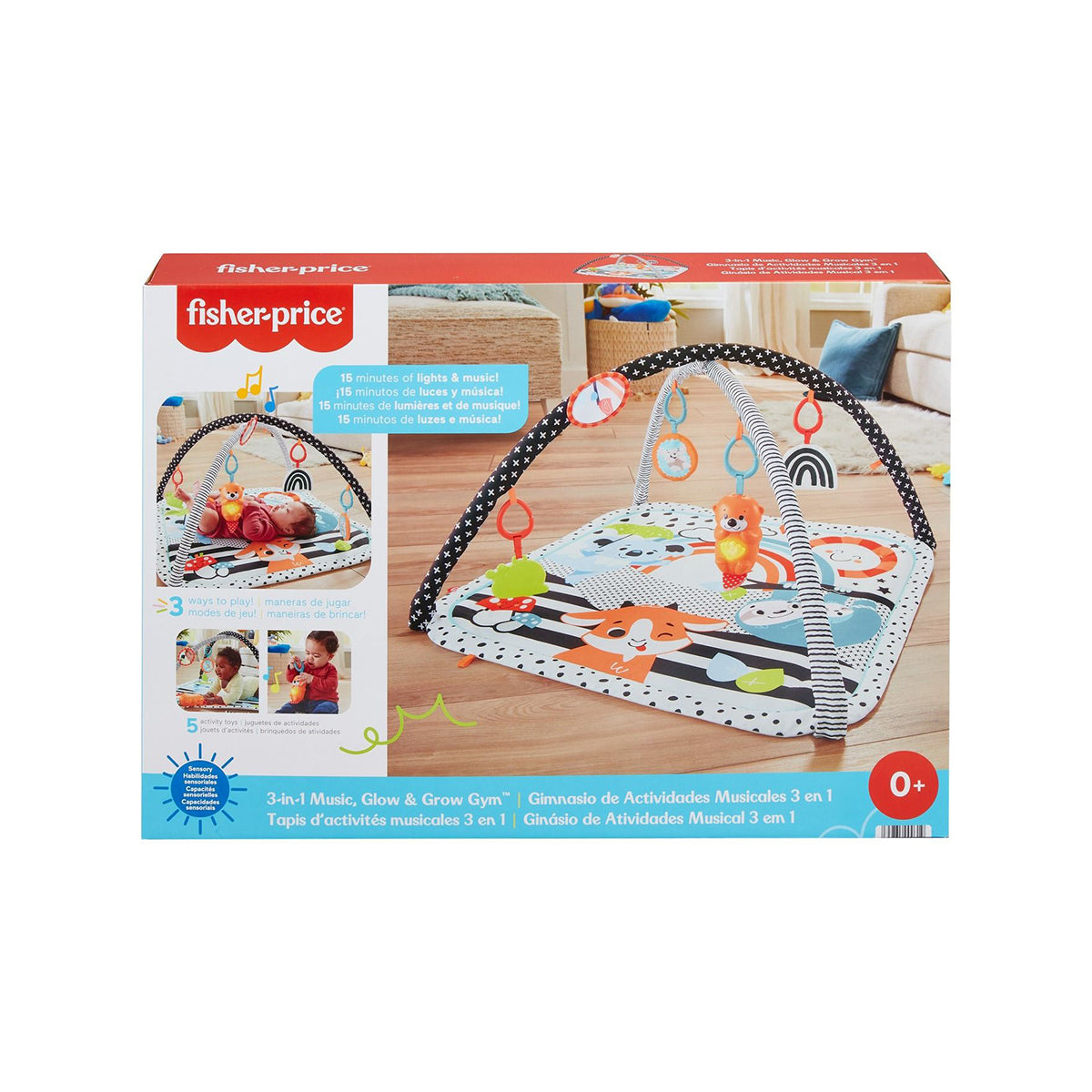 Fisher Price 3-In-1 Music, Glow & Grow Gym