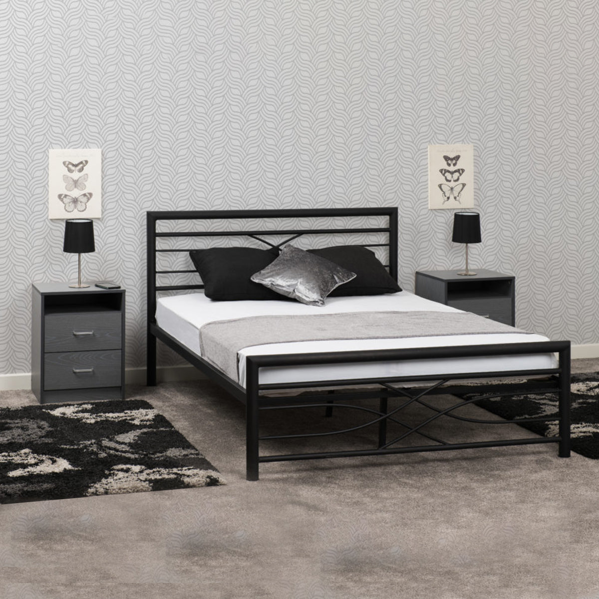 Kelly 4FT6 Bed - Black