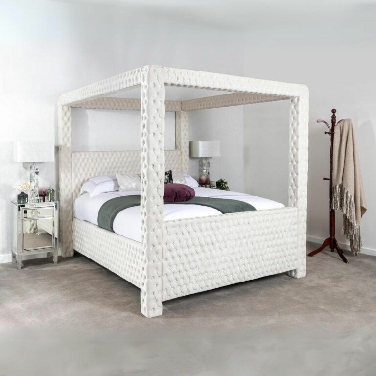 Oliver & Sons Ambassador 4 Poster Chesterfield Bed Frame - Double (4ft6 ...