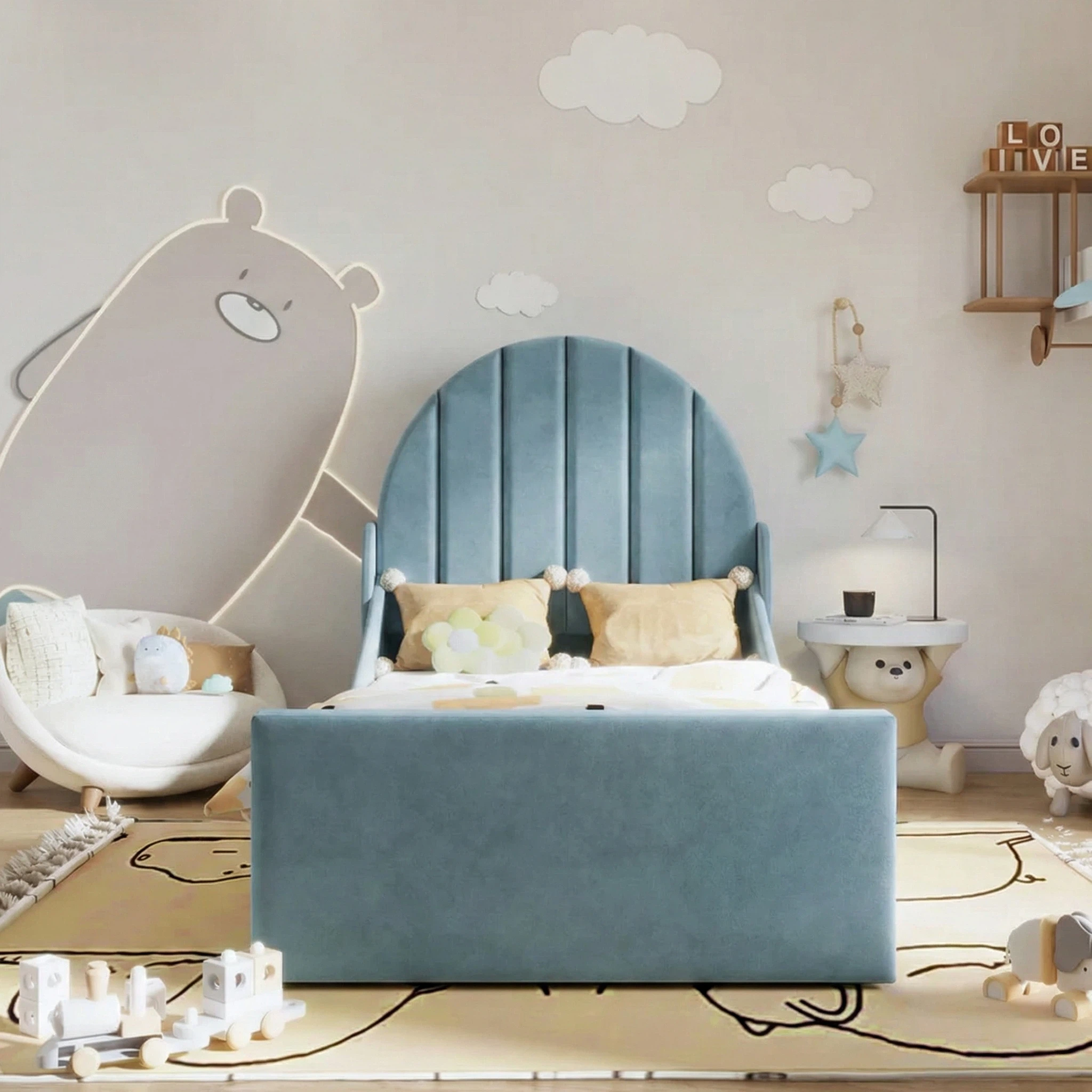 Plush Velvet Ice Blue