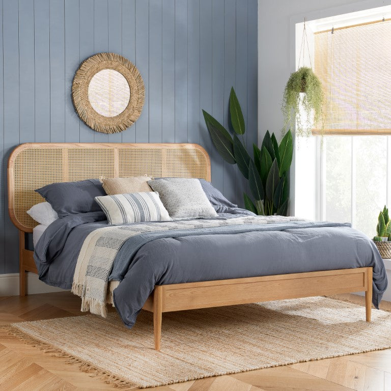 Elina Rattan Bed Oak