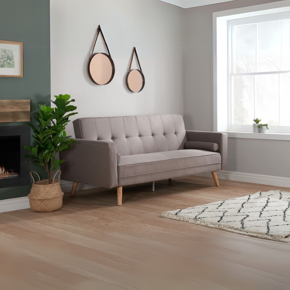 Ethan Large Sofa Bed Grey