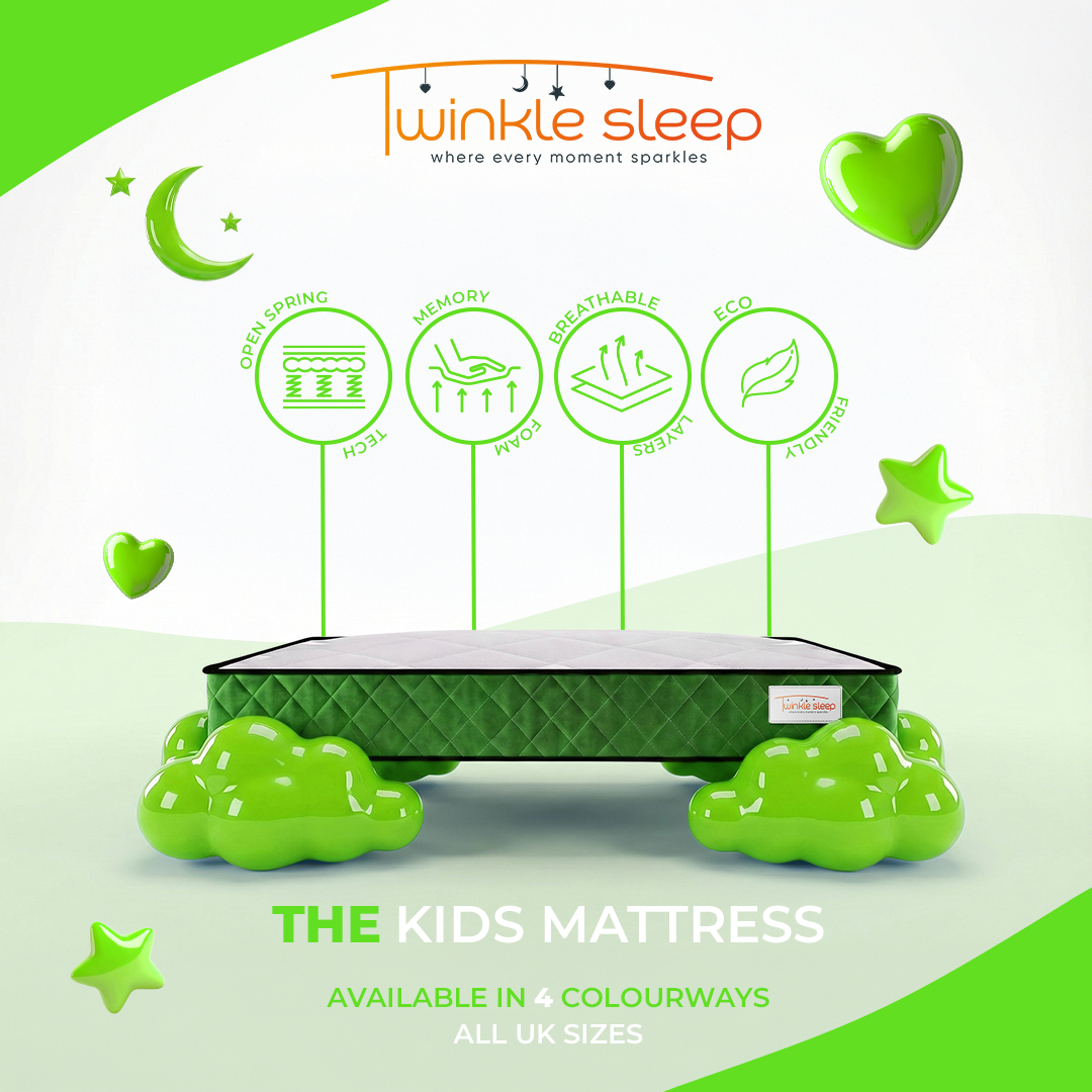 Twinkle Sleep Green Kids Mattress
