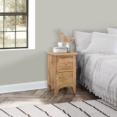 Hampstead 2 Drawer Bedside Oak