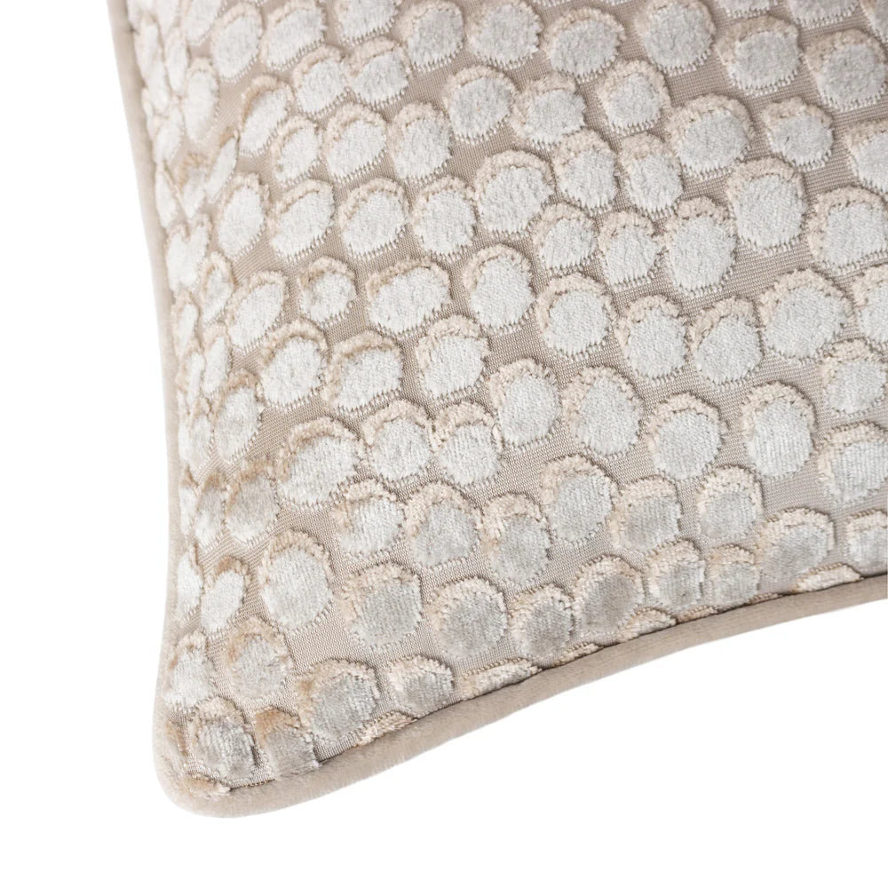 Lanzo Cut Velvet Piped Cushion