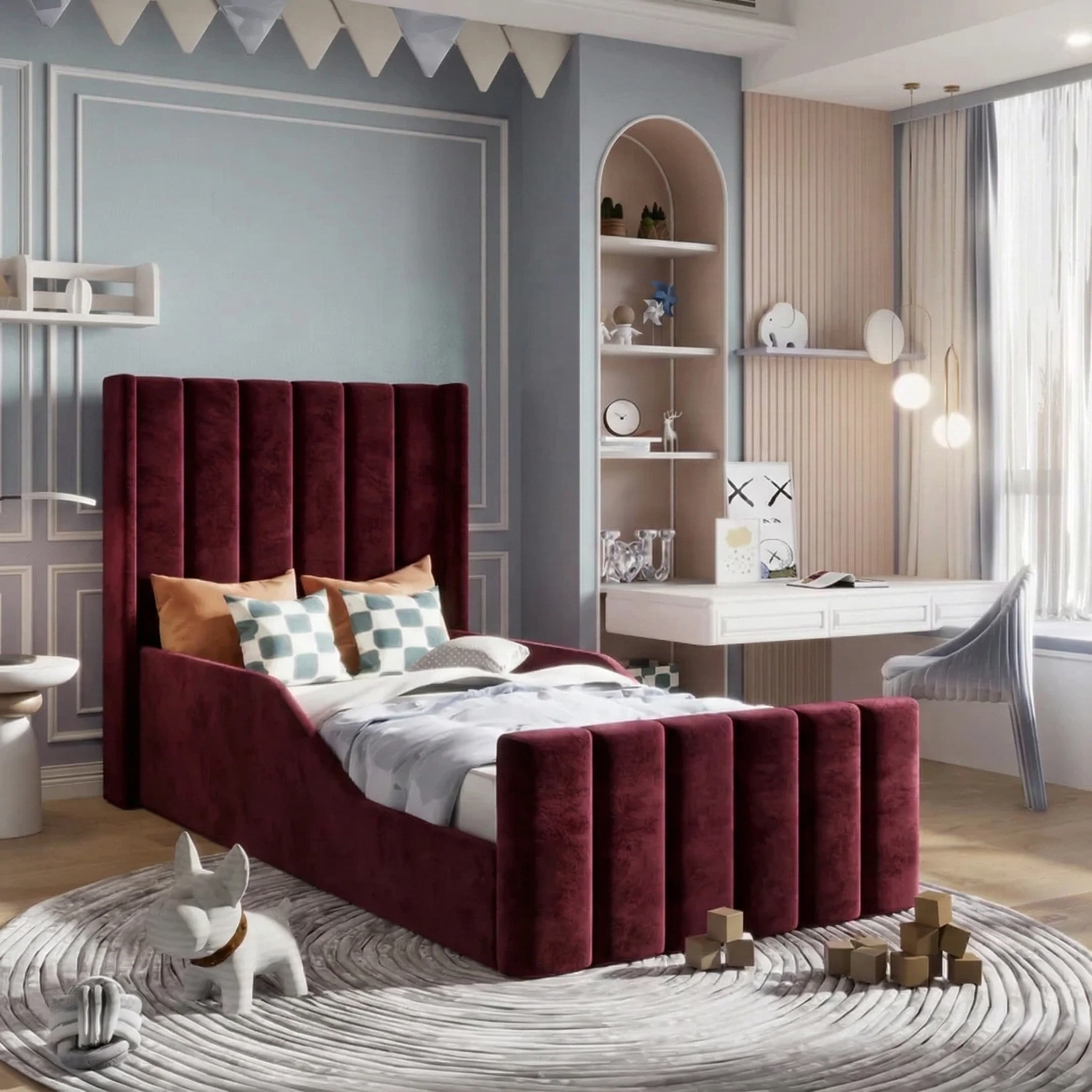 Plush Velvet Burgundy