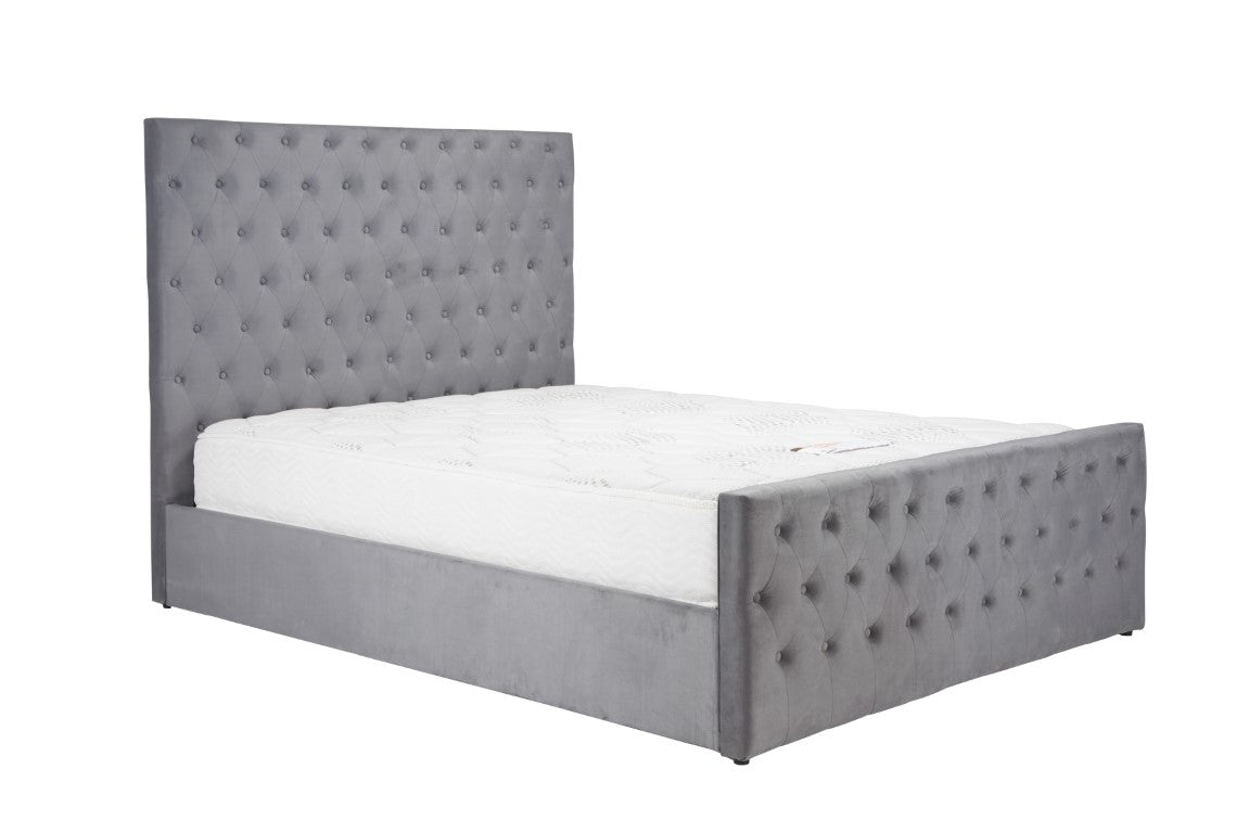 Marquis Ottoman Bed - Grey Velvet