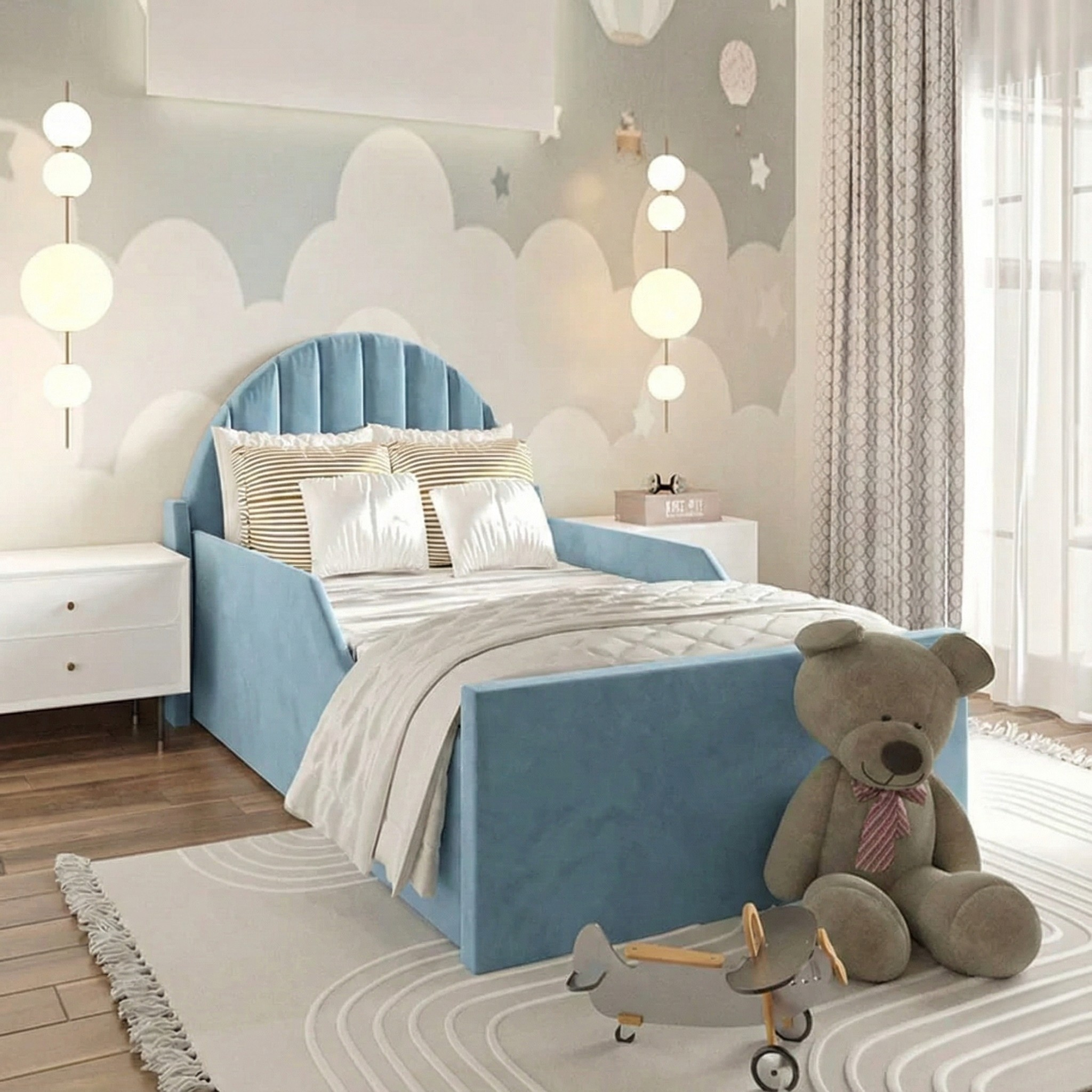 Plush Velvet Ice Blue