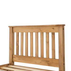 Monaco 3FT Bed High Foot End - Distressed Waxed Pine