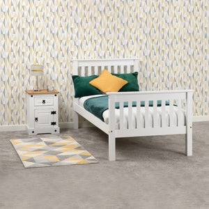 Monaco 3FT Bed High Foot End - White