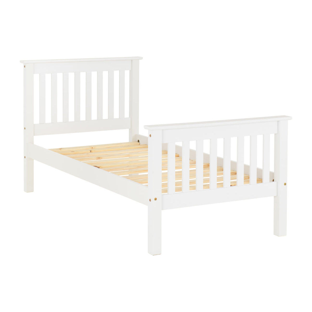 Monaco 3FT Bed High Foot End - White