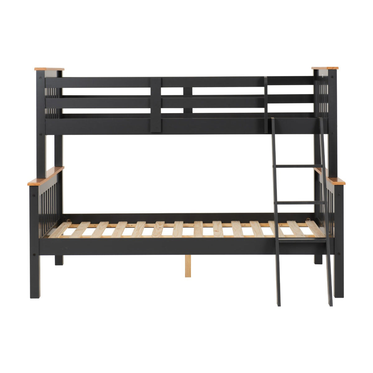 Neptune Triple Sleeper Bunk Bed - Grey/Oak Effect