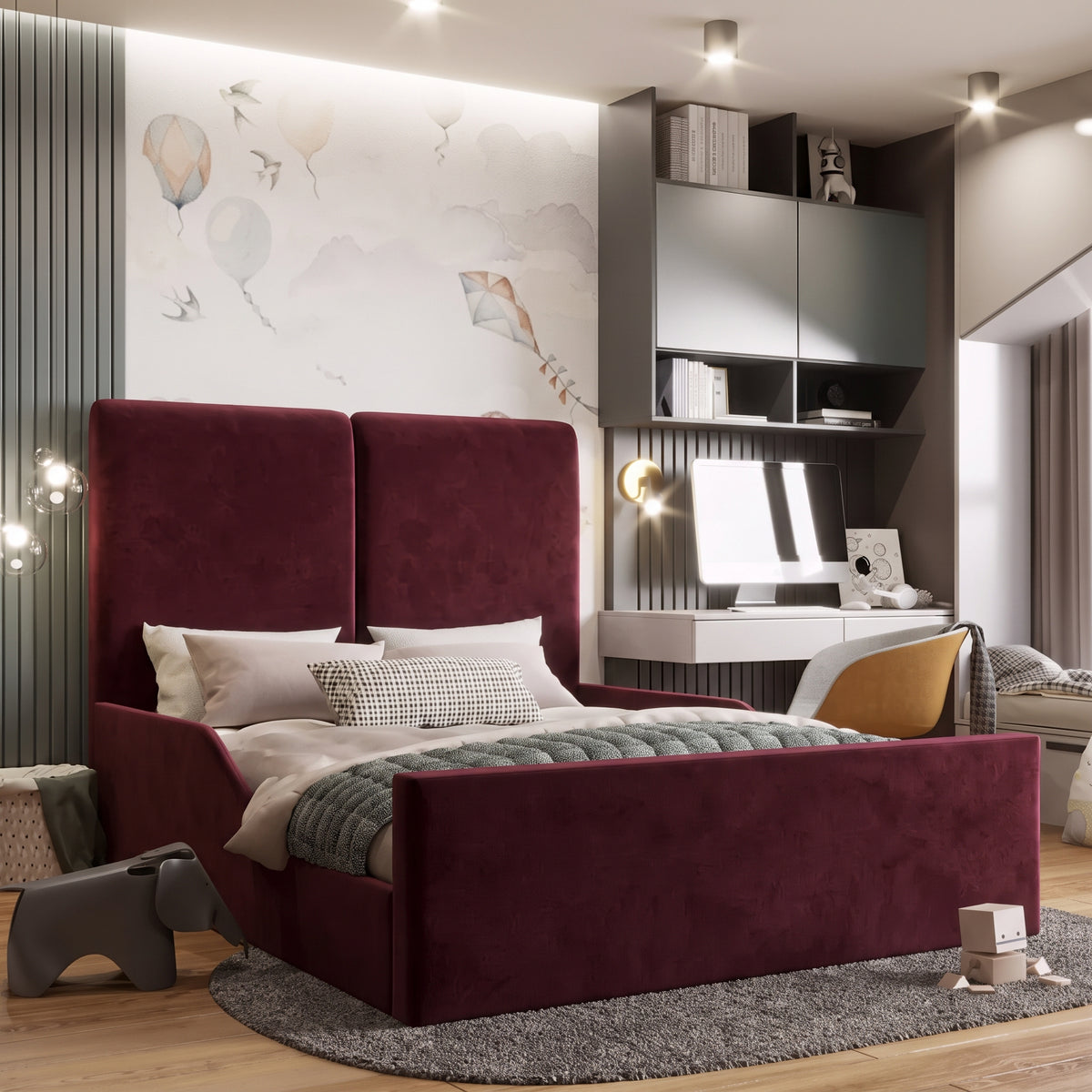 Plush Velvet Burgundy