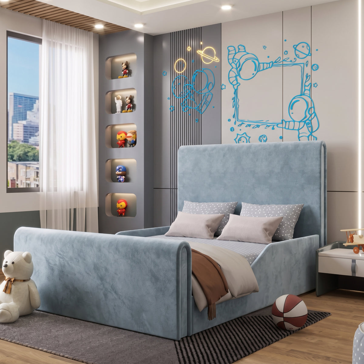Plush Velvet Ice Blue