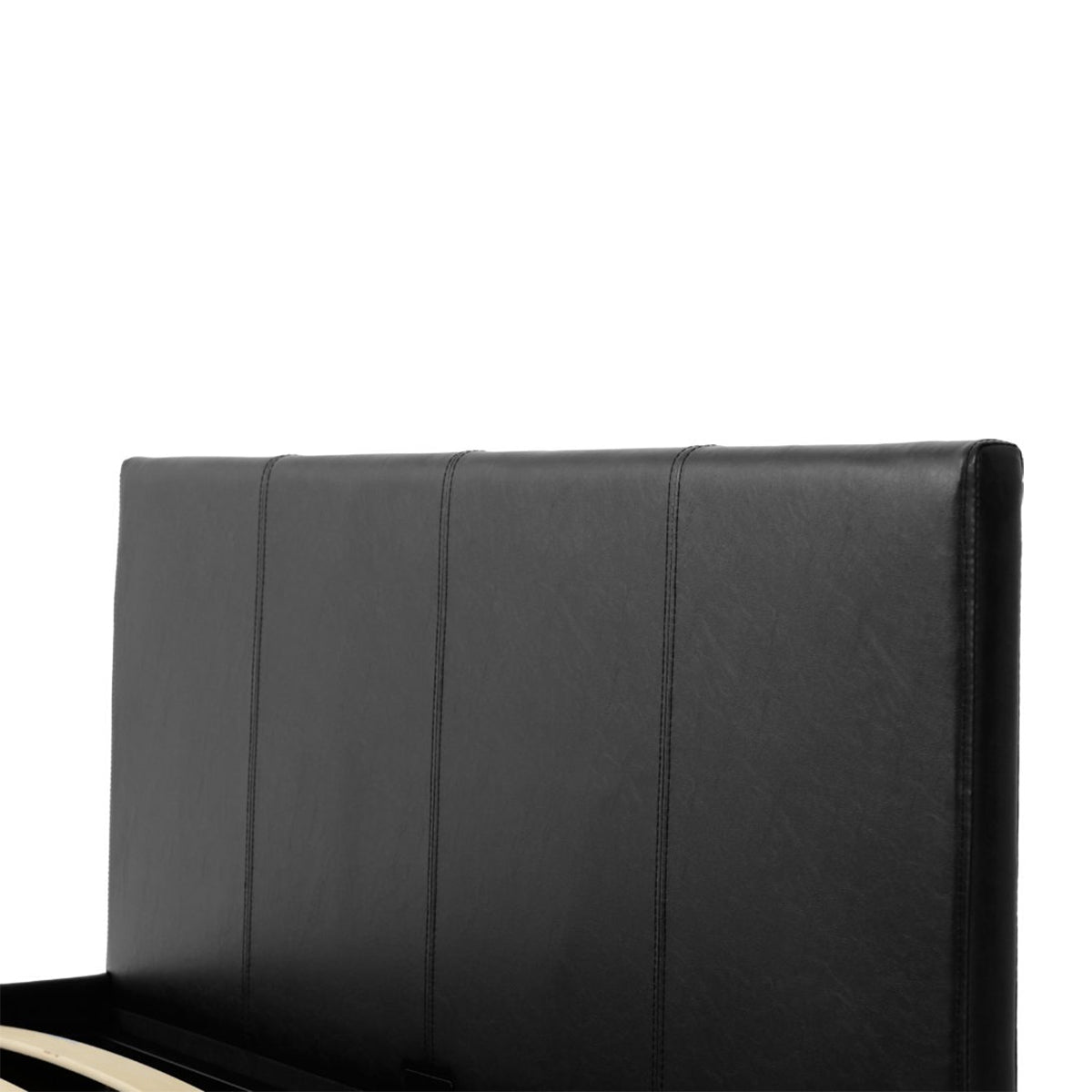 Waverley 4FT6 Storage Bed - Black Faux Leather