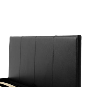 Waverley 4FT6 Storage Bed - Black Faux Leather
