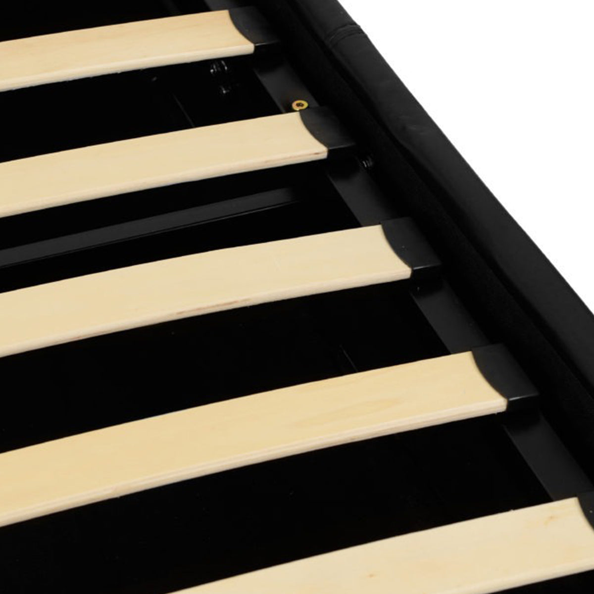 Waverley 4FT6 Storage Bed - Black Faux Leather