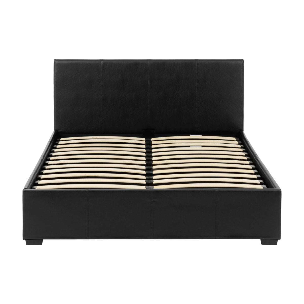 Waverley 4FT Storage Bed - Black Faux Leather