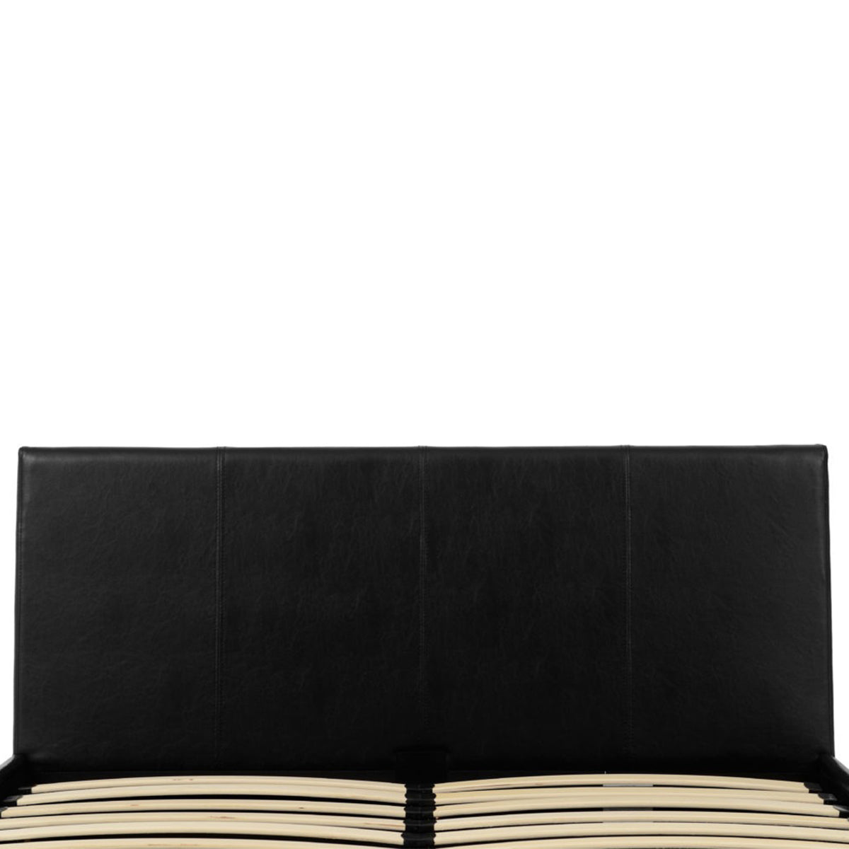 Waverley 4FT Storage Bed - Black Faux Leather