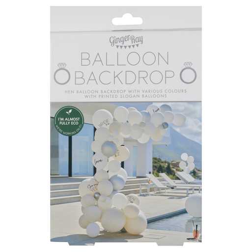 White & Silver Hen Party Balloon Arch Kit Babyfair Ltd