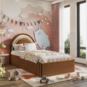 Aria Ottoman Kids Bed Brown