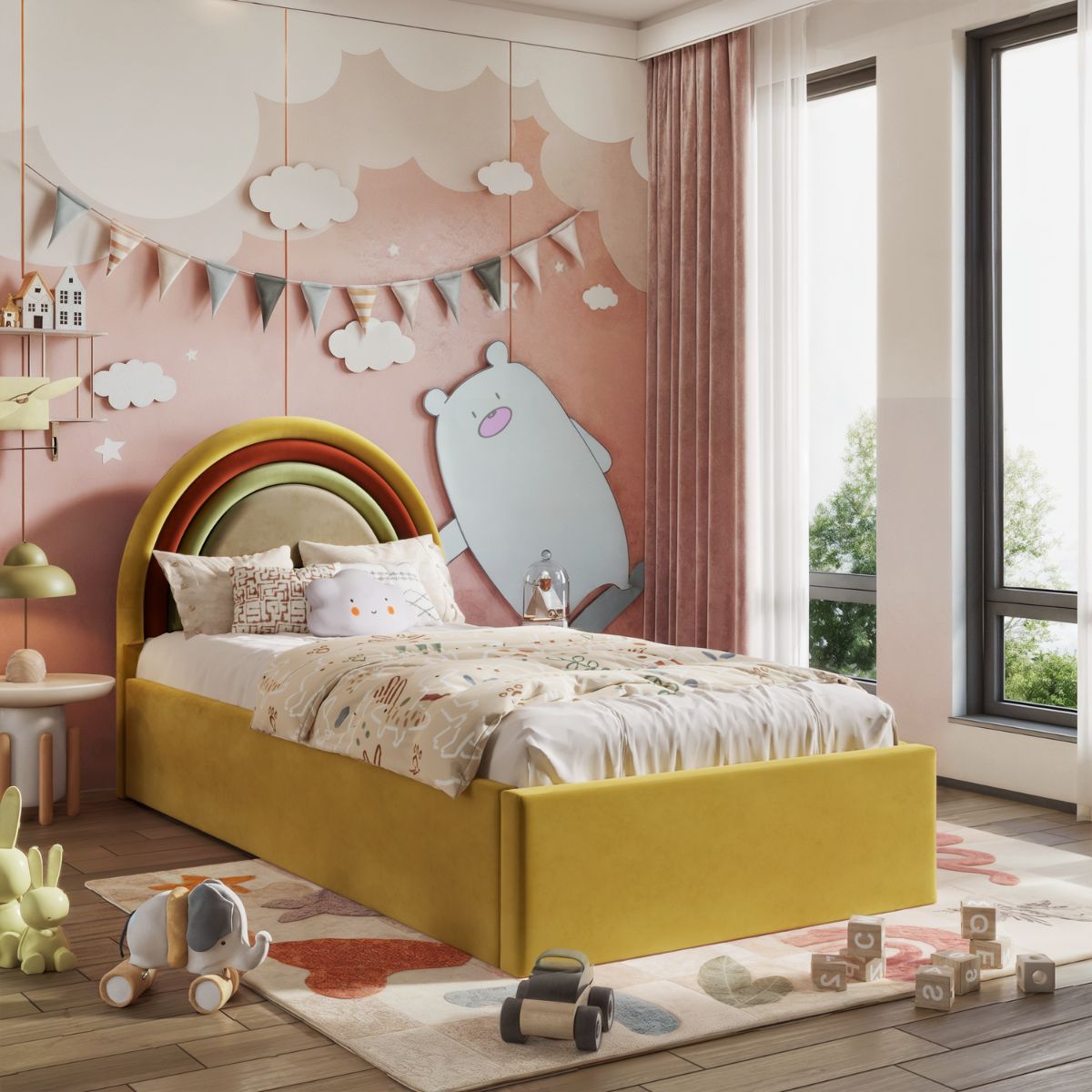 Aria Ottoman Kids Bed Barley