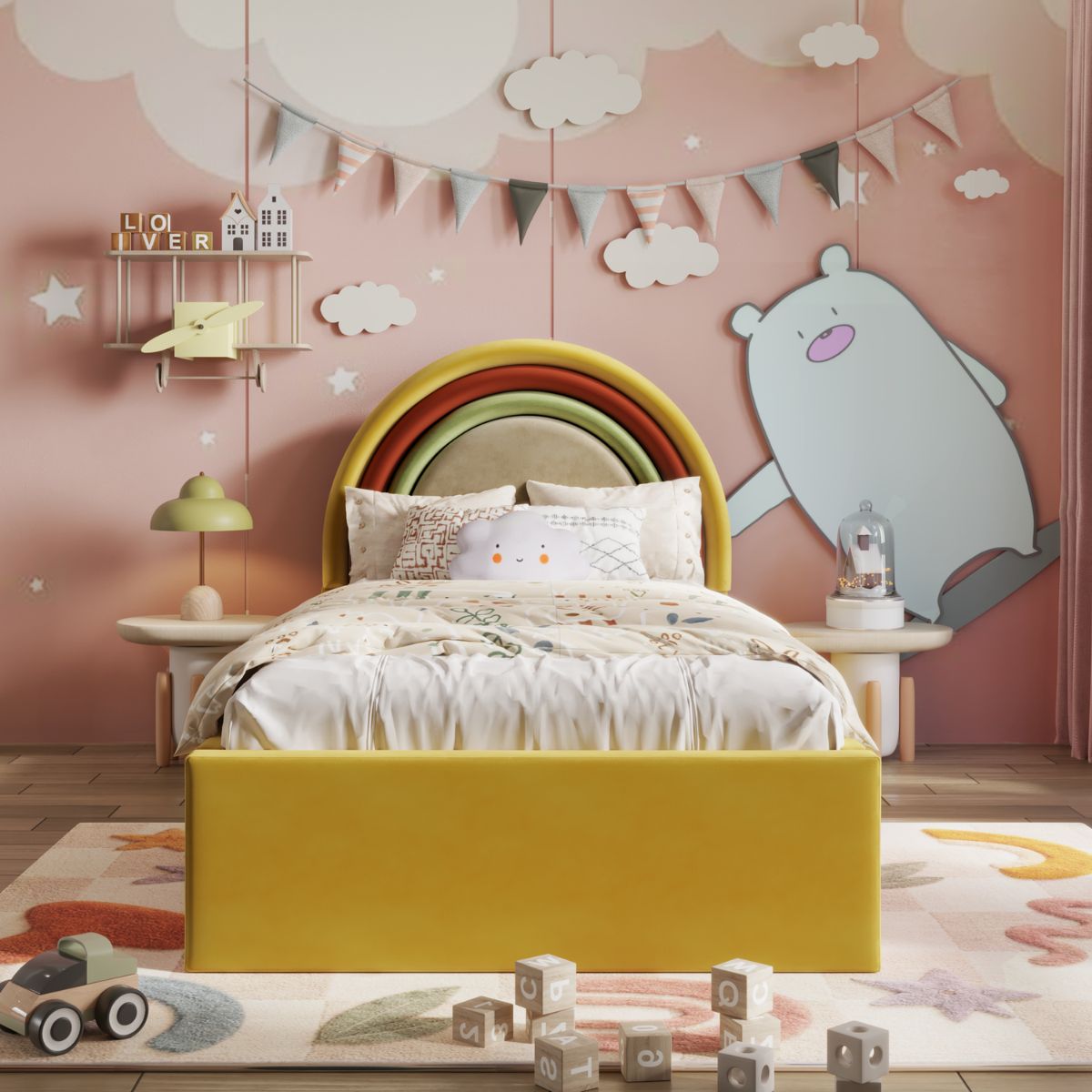 Aria Ottoman Kids Bed Barley