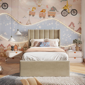 Freya Kids Bed Beige