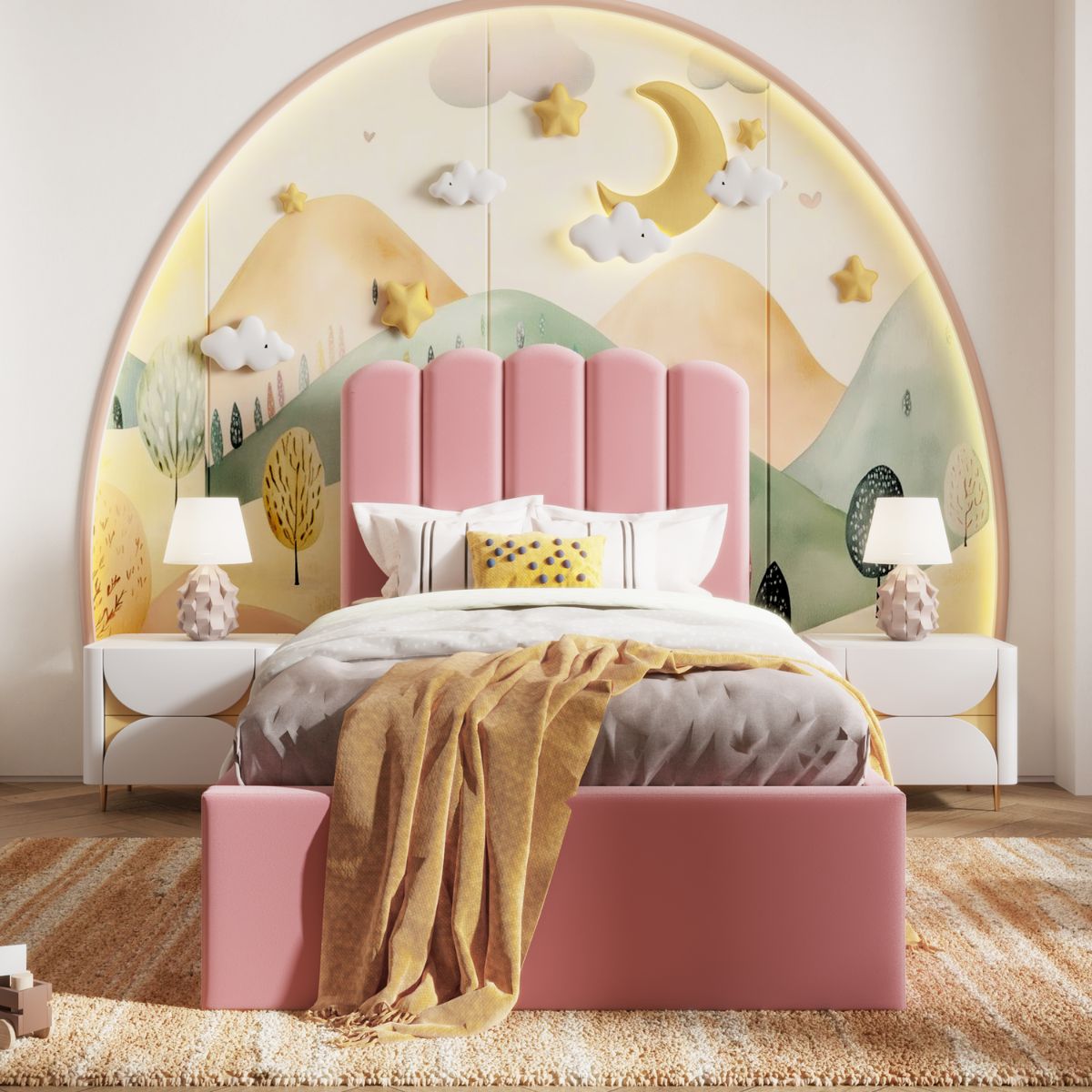 Mila Kids Bed Pink