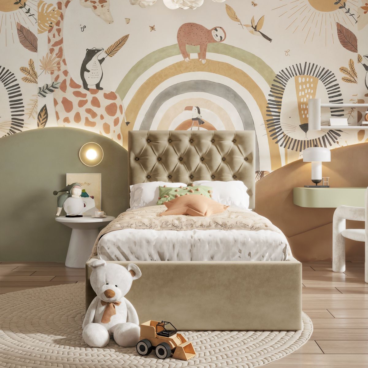 Willow Ottoman Kids Bed Brown