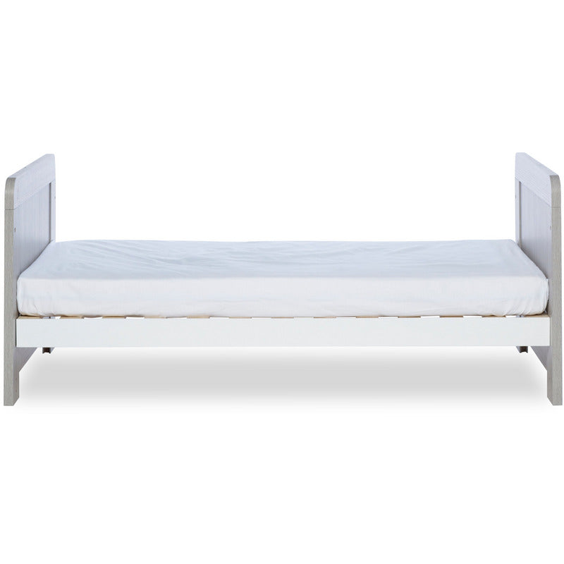 Ickle Bubba Pembrey Cot Bed - Ash Grey & White